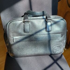 Gucci Black Leather Briefcase